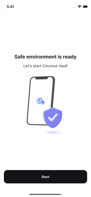 Secure environment ready screen