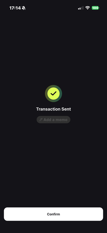 Transaction submission completed