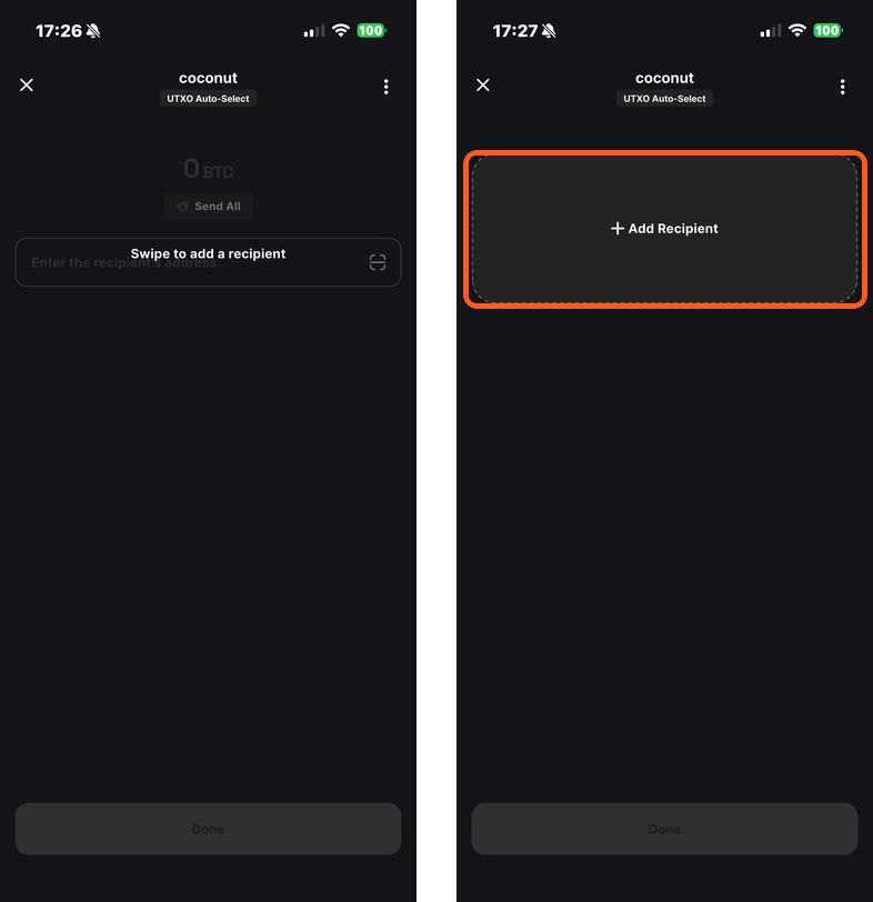 Add another recipient to a transaction